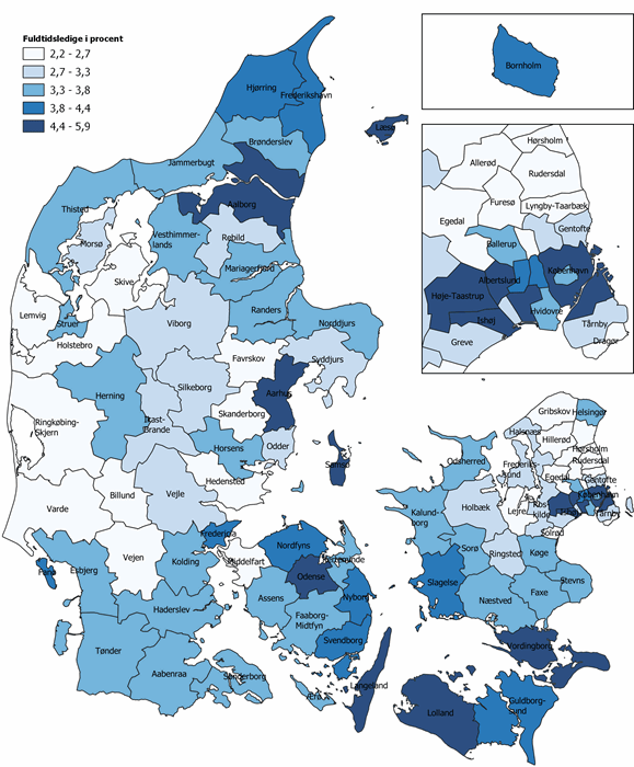 Figur 2: Ledighed i procent, december 2019